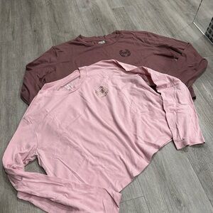PINK Victoria's Secret Long Sleeve Tees - Pink and Mauve